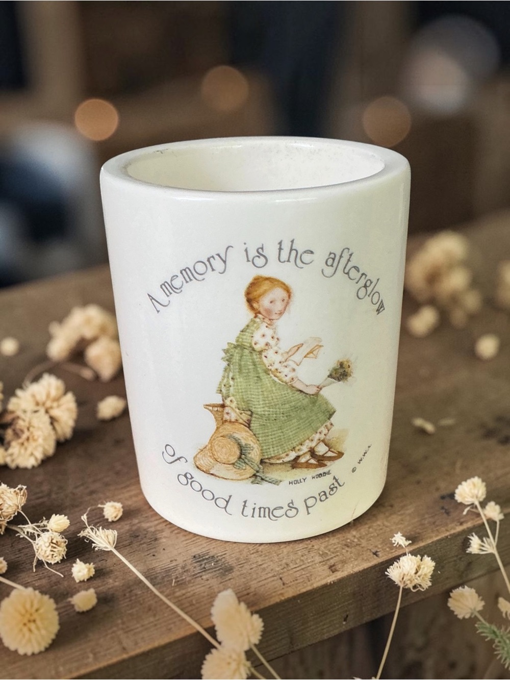 White Ceramic Sentimental Decorative Candle